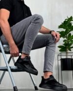 Hakiki Deri Erkek Spor Ayakkabı TER9512 – Siyah - Görsel 2